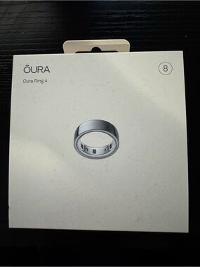 Oura Silver Ring with Charging Dock and Cable